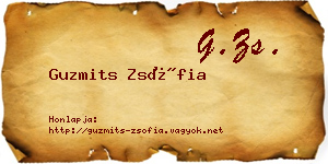 Guzmits Zsófia névjegykártya