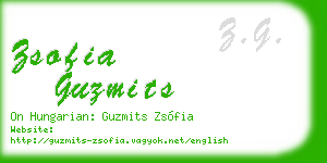 zsofia guzmits business card