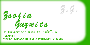 zsofia guzmits business card